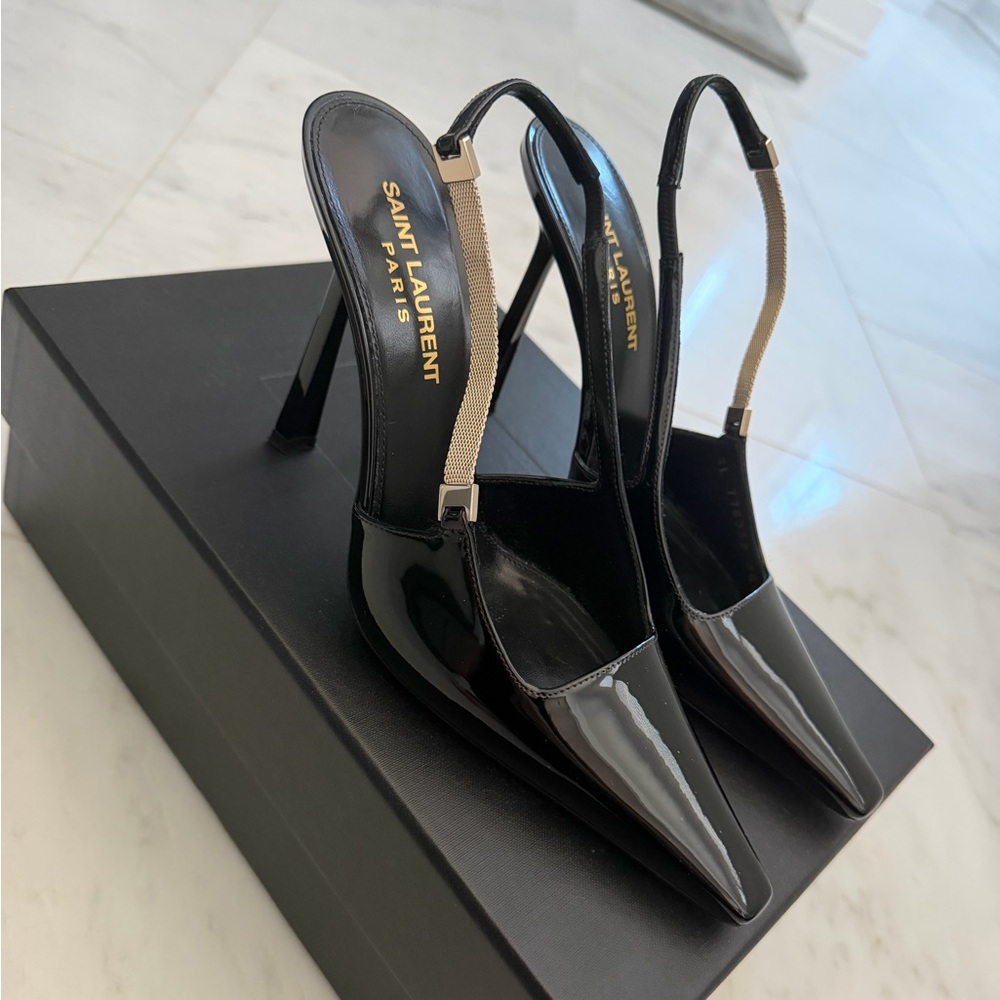 Saint Laurent Glossy Black Heels